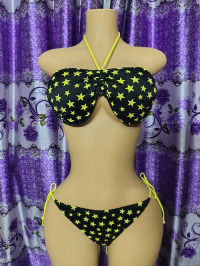 Women’s Stylish Bikini Set Collection – Tribal Print, Neon,Black & White,Solid Pink, Check & Hot Pink Two Piece Swimwear for Beach & Pool Party_img_4