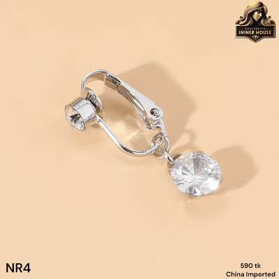 Sparkling Crystal Clip-On Belly Button Ring – No Piercing Required_img_3
