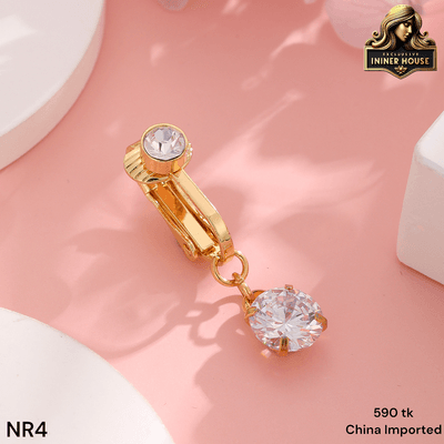 Sparkling Crystal Clip-On Belly Button Ring – No Piercing Required_img_2