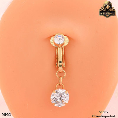 Sparkling Crystal Clip-On Belly Button Ring – No Piercing Required_img_0