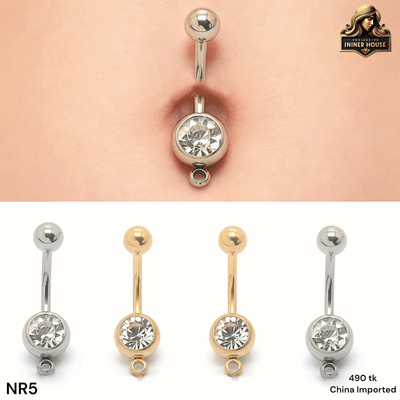 Elegant Crystal Navel Ring – Classic Belly Button Piercing Jewelry_img_0