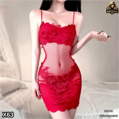 Romantic Love Lace Nightwear Dress for Women | Premium Sexy Lingerie_img_0