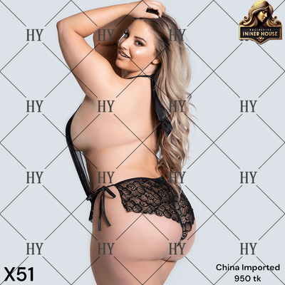 Luxury Sheer Mesh Lace Teddy Bodysuit – Elegant & Seductive Lingerie for Plus Size_img_4