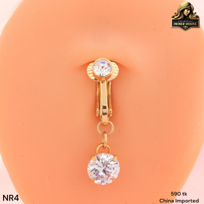 Sparkling Crystal ClipOn Belly Button Ring No Piercing Required