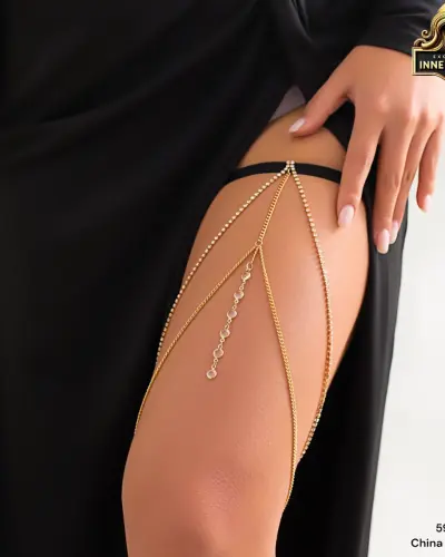 Luxury Gold Heart Thigh Chain for Women Adjustable Leg Garter Chain Jewelry Bangladesh