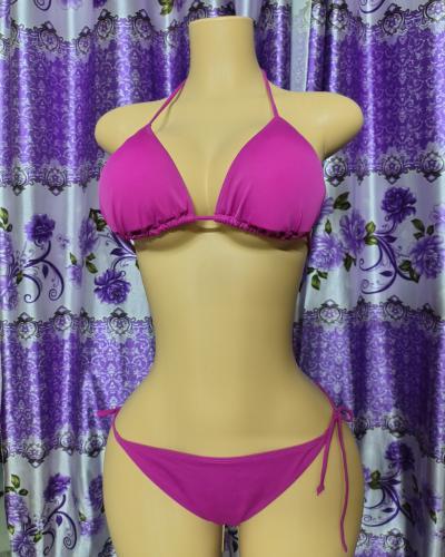 Womens Stylish Bikini Set Collection Tribal Print NeonBlack WhiteSolid Pink Check Hot Pink Two Piece Swimwear for Beach Pool Party